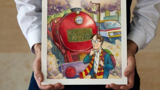 Harry Potter watercolour for first book in JK Rowling series up for auction at ‘record estimate’ | Ents & Arts News