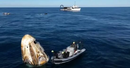 NASA astronauts return to earth after months in space