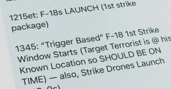 Newly revealed texts from group chat about Yemen strikes