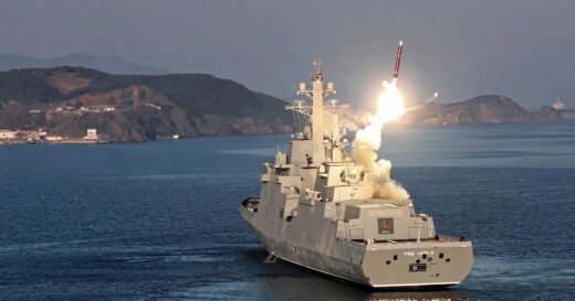 North Korea’s Kim watches missile test-firings from country’s first destroyer