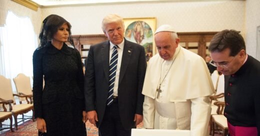Trump honors Pope Francis, saying “may God bless him and all who loved him”