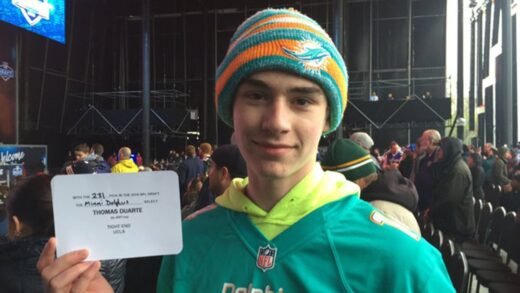 NFL prospect hopes to get picked nearly 10 years after announcing Dolphins pick