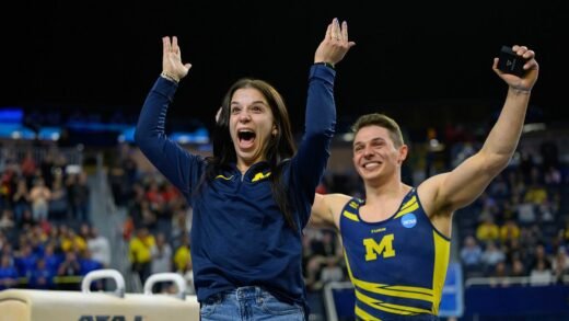 Michigan’s Paul Juda proposes to girlfriend after national title