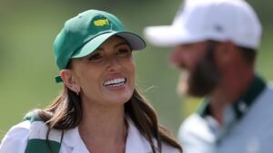 Masters Par 3 Contest sees Paulina Gretzky caddie for her husband