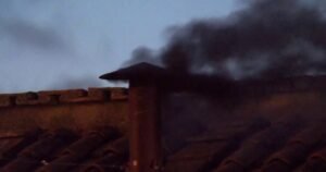 Black smoke rises from Sistine Chapel, no pope elected in first round of voting
