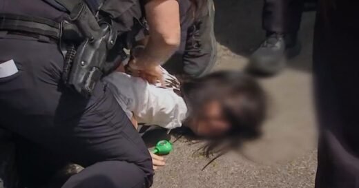Massachusetts police hold girl’s face to the ground as ICE arrests her mother, video shows