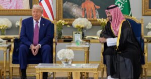 President arrives in Saudi Arabia for first foreign trip