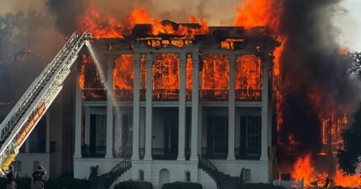 Louisiana’s Nottoway Plantation burns, prompting a reckoning