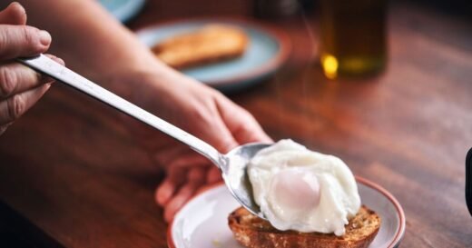 Poached eggs are jammy when you add one utensil to water
