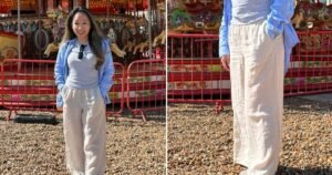 ‘I tried on Next’s linen trousers and the £45 pair are perfect for summer’