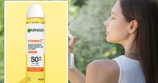 I’ve found a SPF50 suncream you can spray over make-up