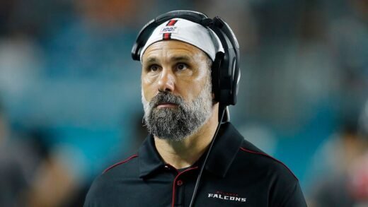 Falcons coach addresses consequences after son’s prank call to Sheduer Sanders