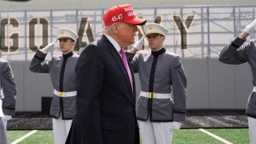 Trump praises West Point athletes, brings quarterback ‘Captain America’ on stage