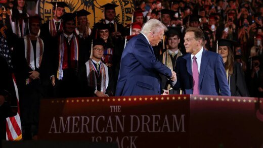 Trump praises Alabama athletics at commencement