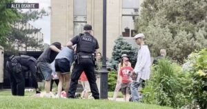 12 injured by man with Molotov cocktails and makeshift flamethrower at pro-Israel rally