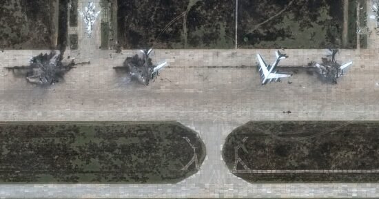 Satellite images show destruction of Russian planes by Ukraine’s drones