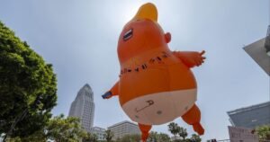“No Kings” demonstrators protest President Trump during Army parade