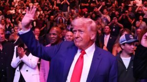 Trump receives thunderous welcome at UFC 316 as Musk feud continues