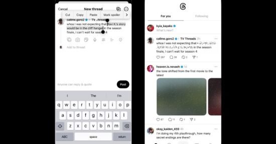 Threads will let you hide spoilers in your posts
