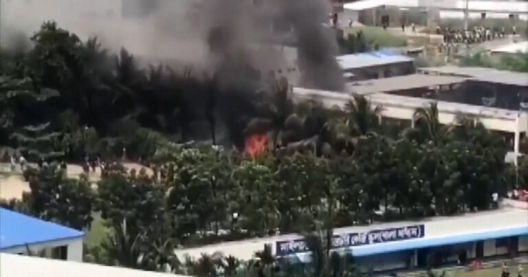 Military jet crashes into school campus in Bangladesh