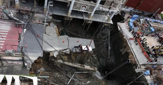 Massive sinkhole swallows part of a Bangkok road, forcing evacuations in Thailand’s capital