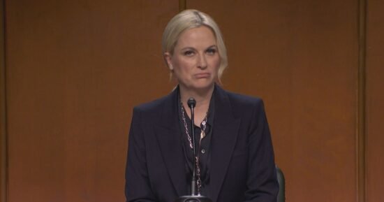 Amy Poehler plays a combative Pam Bondi on ‘SNL’ as Tina Fey makes surprise appearance
