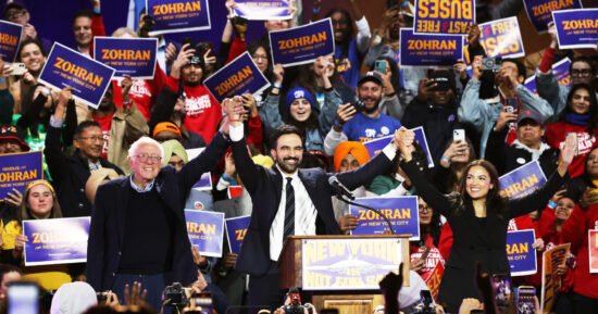 Zohran Mamdani, Bernie Sanders and Alexandria Ocasio-Cortez slam Trump at raucous rally