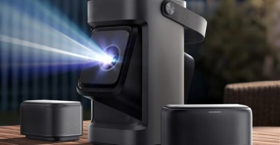 Anker’s Nebula P1 projector has a pair of detachable wireless speakers