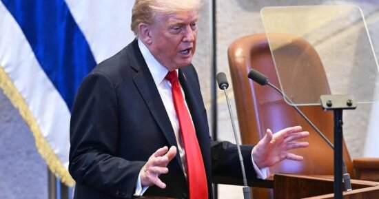 Trump hails “historic dawn of a new Middle East” in speech to Israel’s Knesset