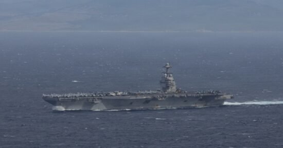 Largest U.S. aircraft carrier arrives in Latin America