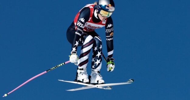 Lindsey Vonn back on the podium after historic World Cup downhill win