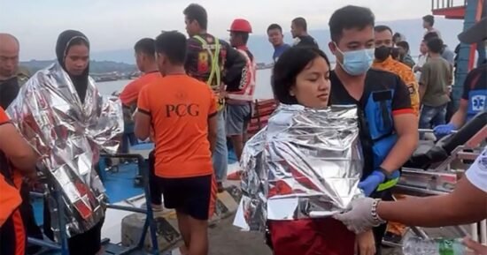 Hundreds rescued after ferry capsizes in the Philippines