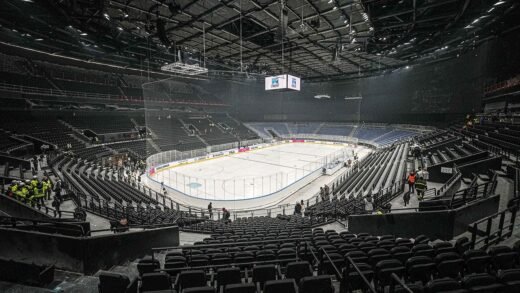 Italy Olympic hockey rink mocked for small jumbotron as NHL monitors construction
