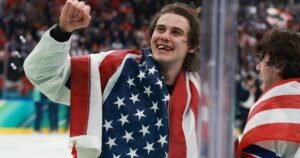 Photographer describes capturing hockey star Jack Hughes’ toothless grin after gold-medal win: “Still in shock”