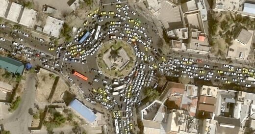 Map shows attack locations across Iran, including the capital and the site of a major nuclear facility