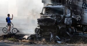 Videos from Puerto Vallarta show smoke, flames and chaos after killing of Jalisco drug kingpin