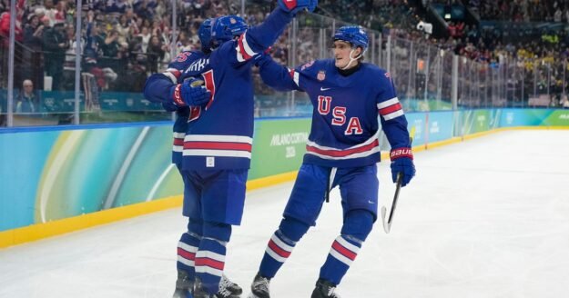 Team USA men’s hockey defeats Sweden 2-1 in overtime at Olympics quarterfinal; Canada also advances
