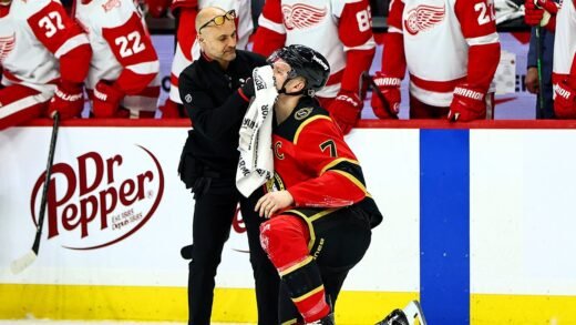 Senators’ Brady Tkachuk bloodied, gets game misconduct in return to NHL action