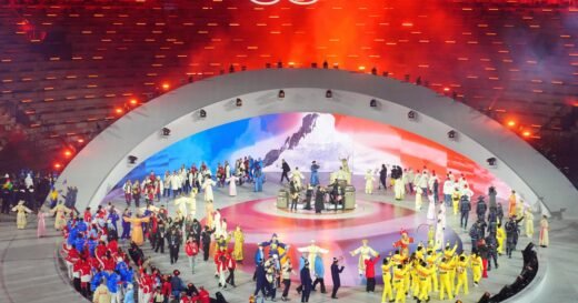 Winter Olympics closing ceremony celebrates athletes, Italian art at ancient Roman amphitheater