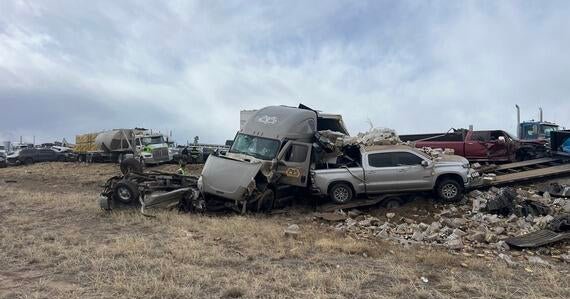 Colorado State Patrol says 4 killed in crash on I-25 near Pueblo involving at least 30 vehicles