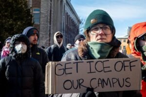 Students Protest Immigration Agencies Recruiting on Campuses