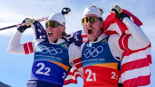 Olympics: Team USA duo gets silver in cross-country skiing team sprint