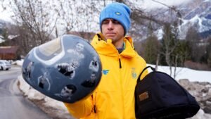 Ukrainian Olympic athlete out of Games over helmet
