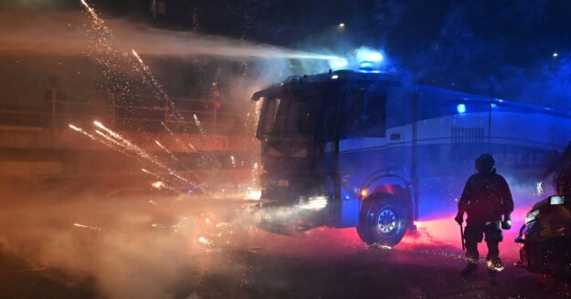 Clashes break out at protests over Winter Olympic Games in Milan