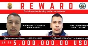 U.S. offers $10 million for capture of alleged Sinaloa cartel bosses “The Frog” and “Achilles”