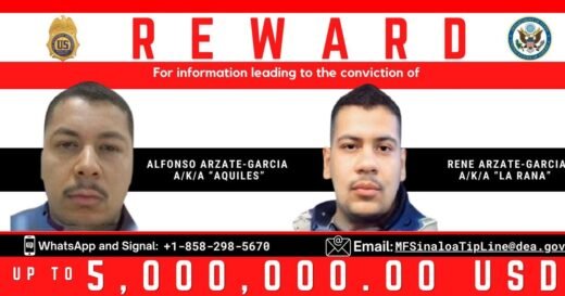 U.S. offers $10 million for capture of alleged Sinaloa cartel bosses “The Frog” and “Achilles”
