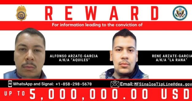 U.S. offers $10 million for capture of alleged Sinaloa cartel bosses “The Frog” and “Achilles”