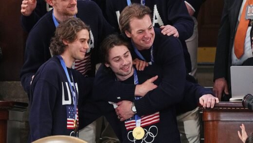 Trump State of the Union address: US men’s hockey team arrives at event