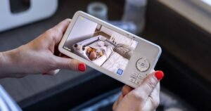 Mum checks baby monitor but finds unexpected picture on screen