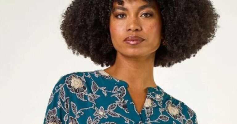 Roman ‘no iron’ spring top drops to £25 made with ‘lovely material’